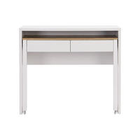 KONSOLENSCHREIBTISCH - 100 cm x 40 cm - Holz, Platte - Naturfarben Hell, Weiß - LOAVIA - Naturfarben/Weiß, Holz (100/87/40cm) - Vente-Unique