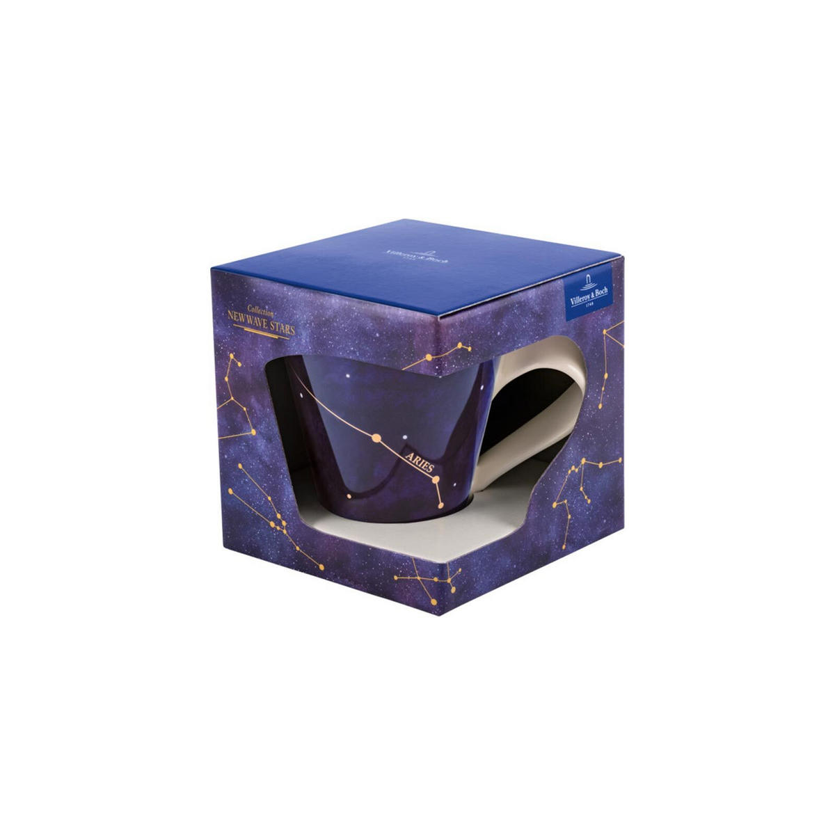 TASSE WIDDER NewWave Stars weiß-blau 300 ml - Blau/Weiß, Keramik (0.3L) - Villeroy & Boch