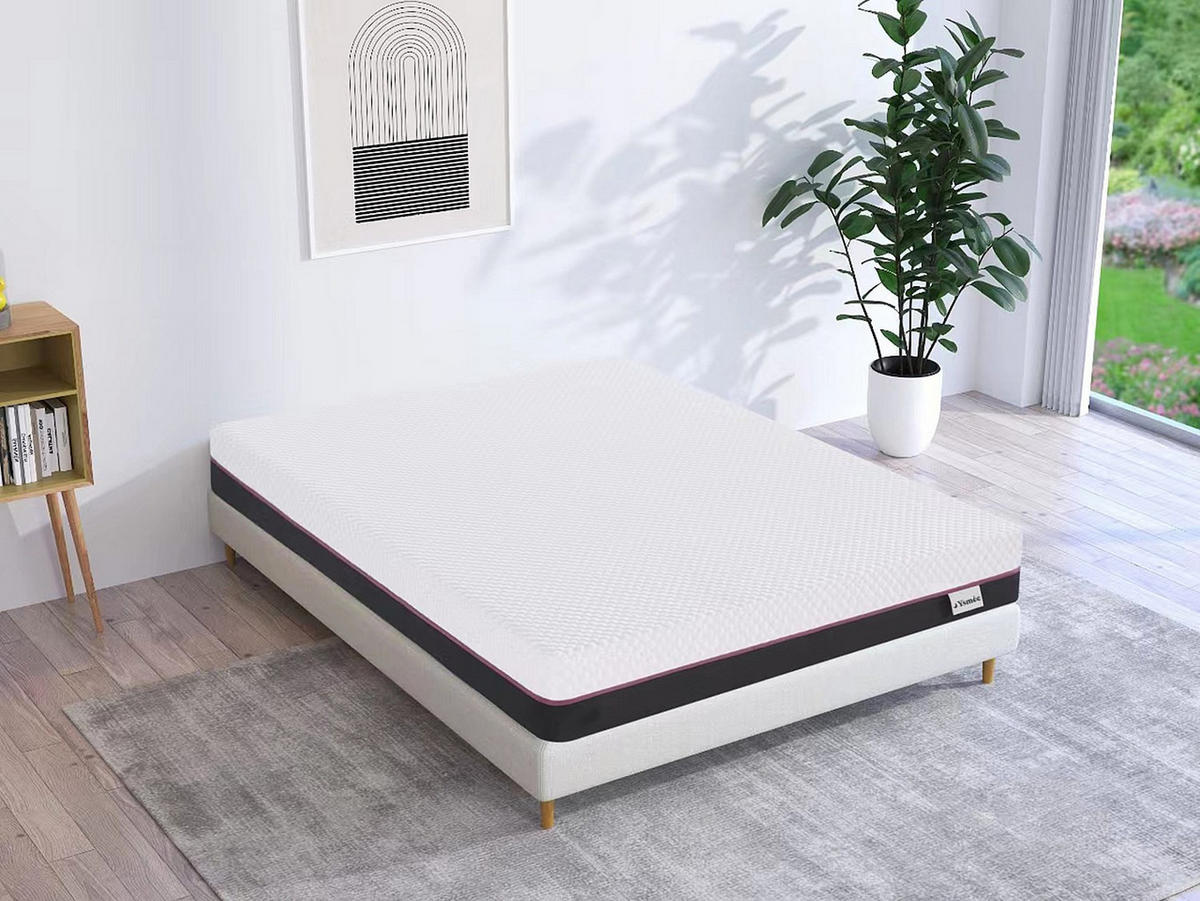 STANDARDMATRATZE - 1 Person - stoff - weiß Ryze - Weiß, Textil (120/190cm) - Vente-Unique
