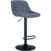 BARHOCKER Stoff blau - Blau/Schwarz, Textil/Metall (43/79/49cm) - CLP