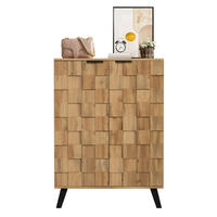 SCHUHSCHRANK 80,5/35/109,5 cm in Holzoptik mit 5 Fächern und verstellbaren Böden - Naturfarben, Holzwerkstoff (80.5/109.5/35cm) - Flora Grace