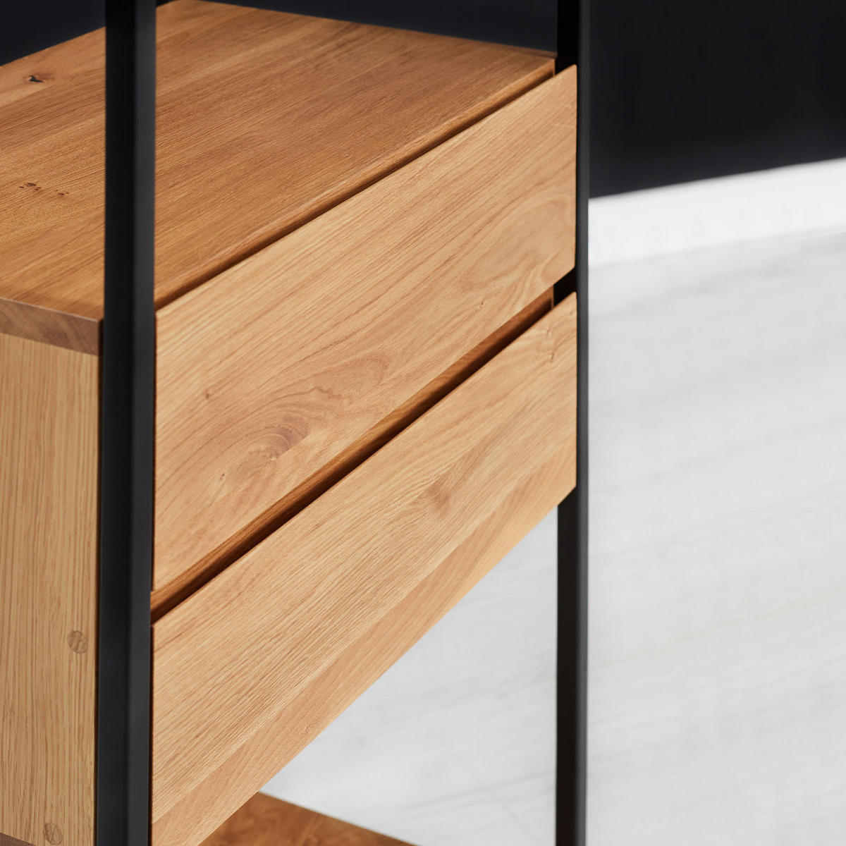 REGAL Moon aus massivem Eichenholz - Eichefarben/Naturfarben, Holz (80/180/40cm) - Danzz