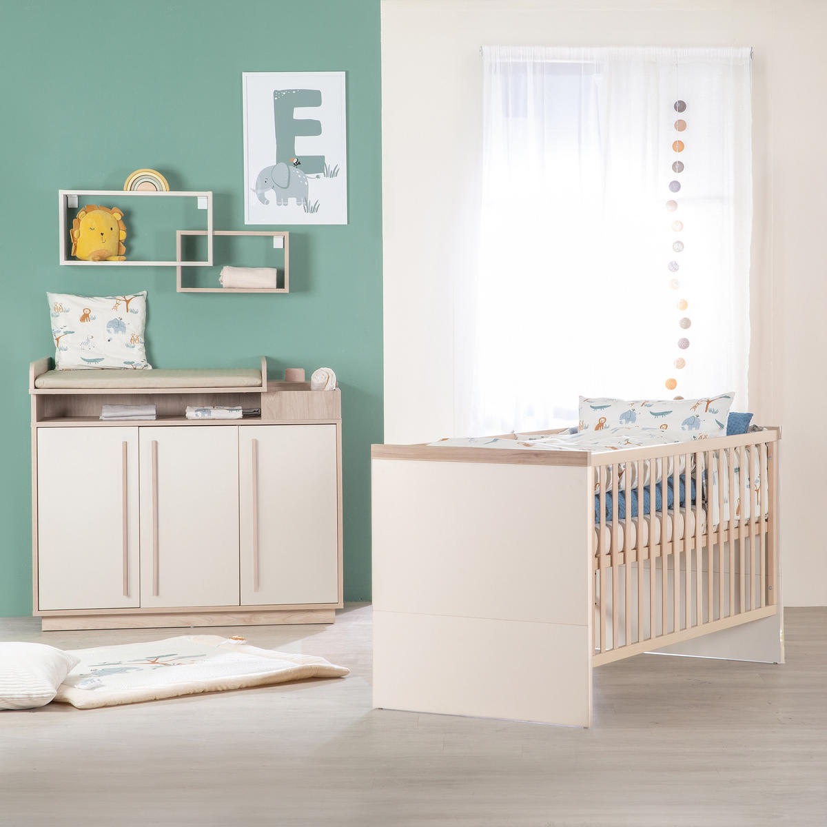 BABYZIMMER Elva 2-teilig - Creme, Holz (1/1/1cm) - Roba