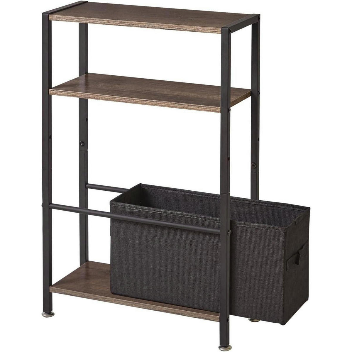 BEISTELLTISCH mit Stauraum Dunkelgrau - Multicolor, Metall (43/18/66cm)