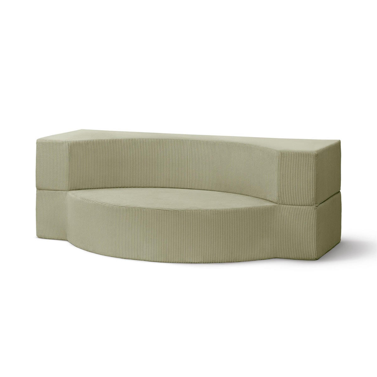 SOFA Lunaria Olivgrün - Olivgrün, Textil (200/70/100cm) - Pillovely