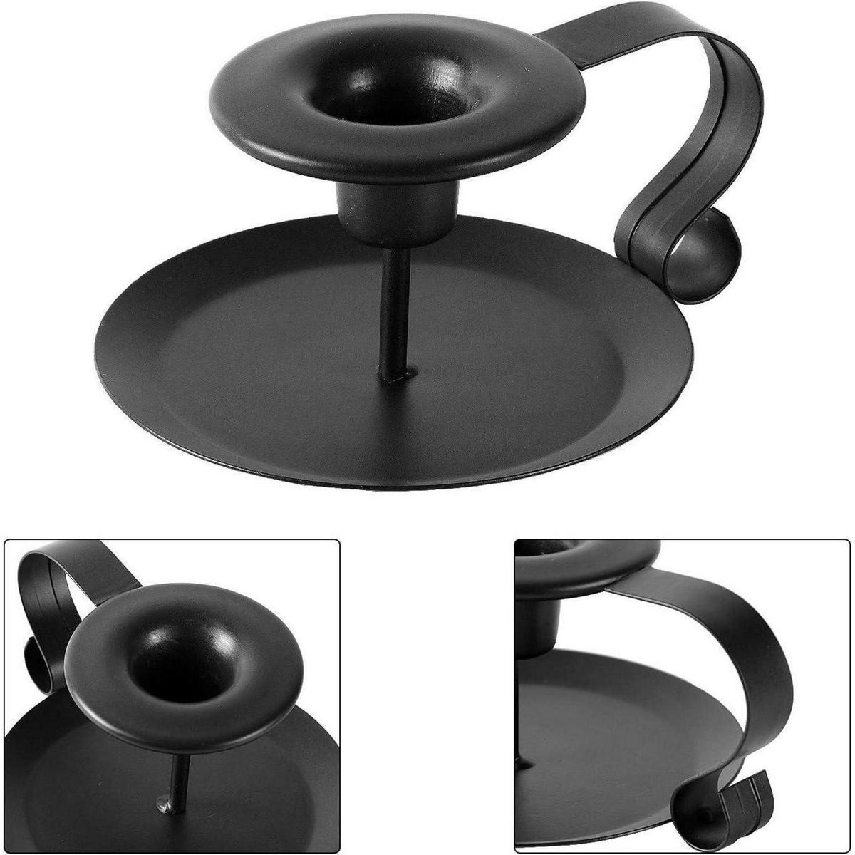 KERZENSTÄNDER 4er Set Schwarz Vintage Deko - Schwarz, Metall (23.5/8/24cm)