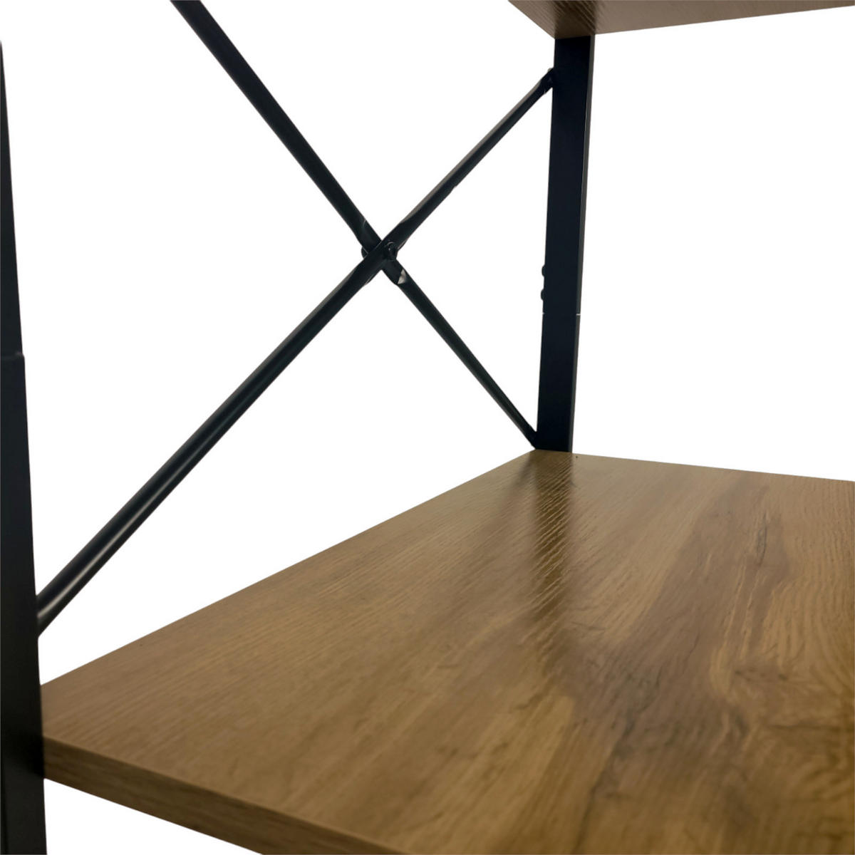 REGAL Metall Holzoptik Hellbraun 4 Böden 56/34/137 cm - Hellbraun, Holzwerkstoff (56/138/34cm) - Begryf