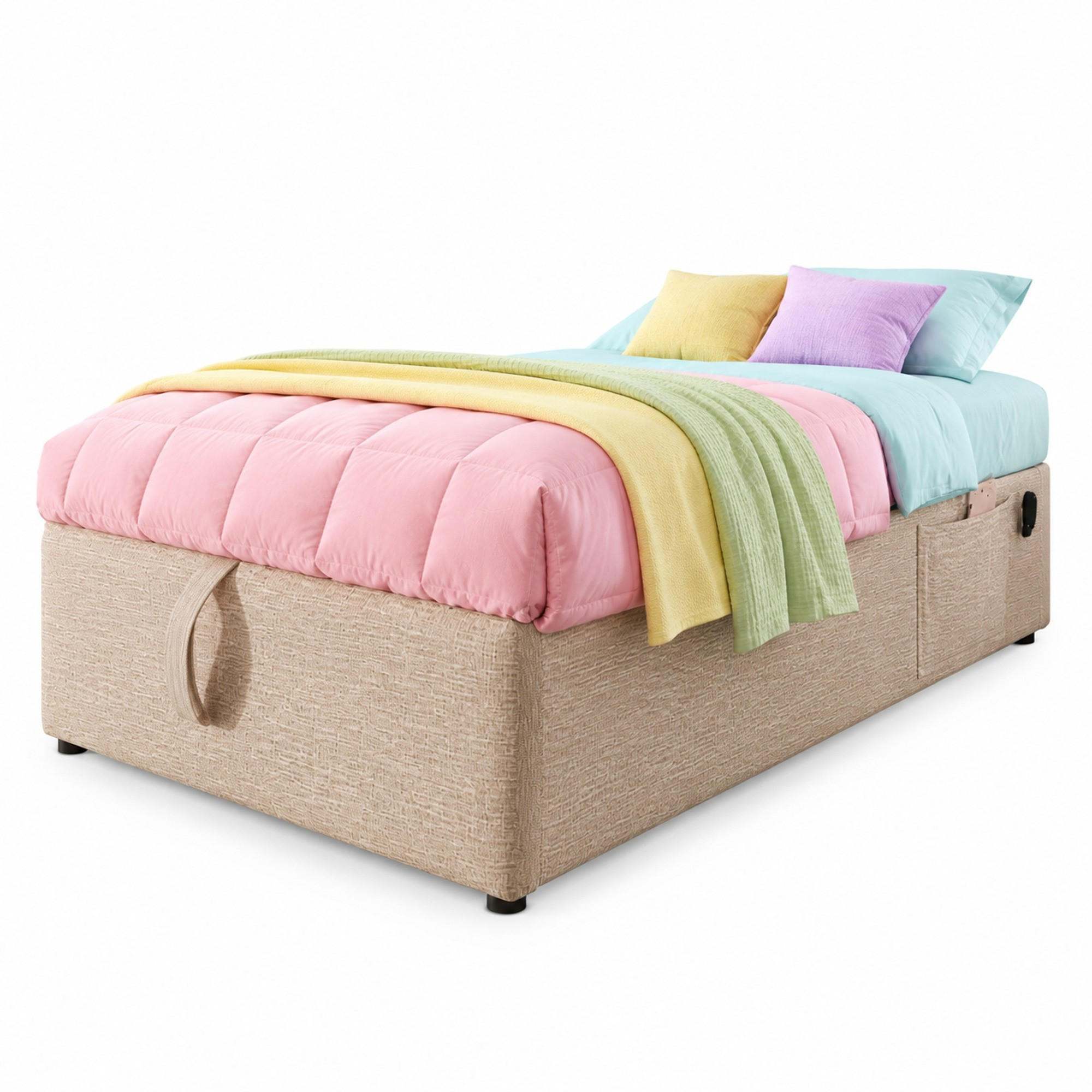 Beauniv Bett Beige 90x200 cm
