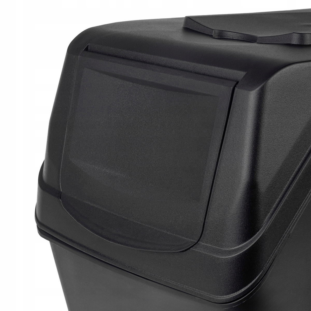 ABFALLBEHÄLTER 4x25 L, schwarz - Schwarz, Kunststoff (22/38cm) - KADAX