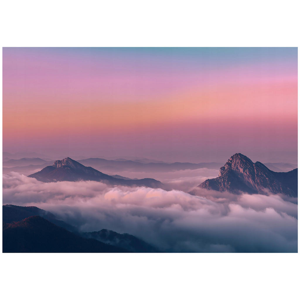 Wallarena FOTOTAPETA Hory Sky Růžová 250x175 cm
