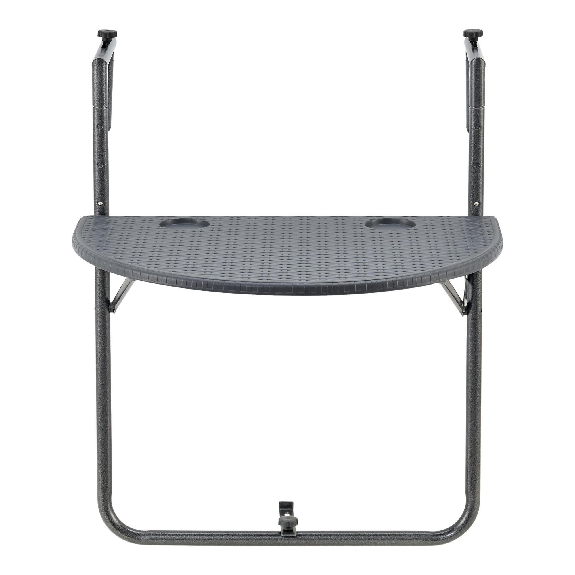 BALKONHÄNGETISCH Cicala - Dunkelgrau, Metall (64/60/83.5cm) - [en.casa]