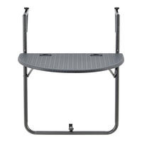 BALKONHÄNGETISCH Cicala - Dunkelgrau, Metall (64/60/83.5cm) - [en.casa]