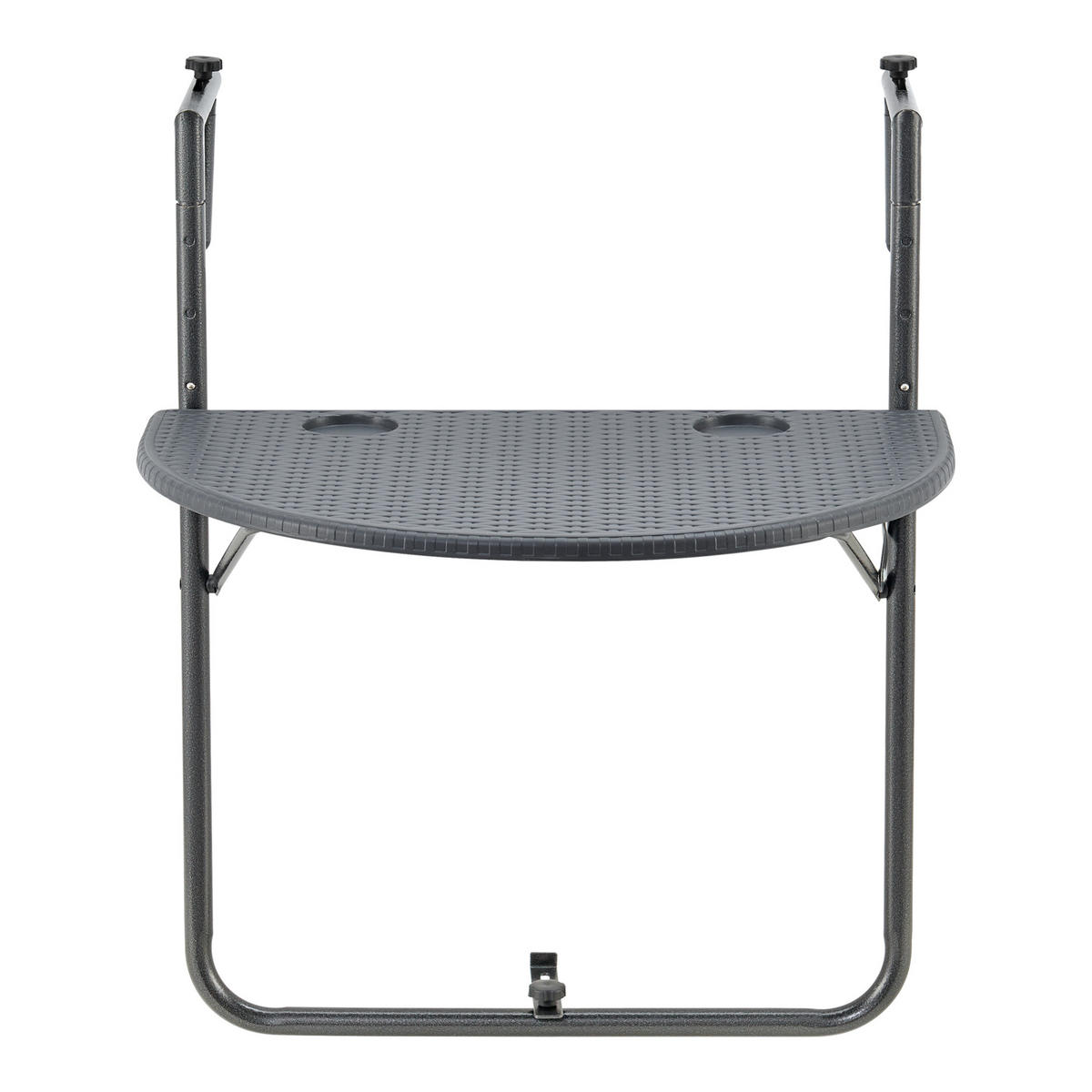 BALKONHÄNGETISCH Cicala - Dunkelgrau, Metall (64/60/83.5cm) - [en.casa]