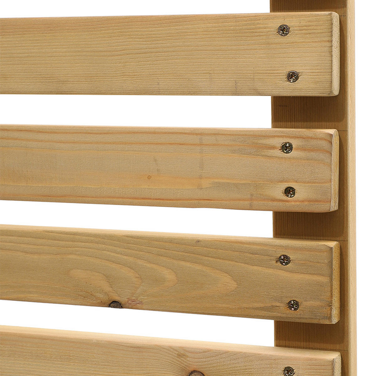 SICHTSCHUTZZAUN aus Kiefernholz in Holzfarbig Lamellen Design pflegeleicht Wasserbasierte 180x180 cm 24,15 kg - Gelb, Holz (4/180cm) - Livingandhome