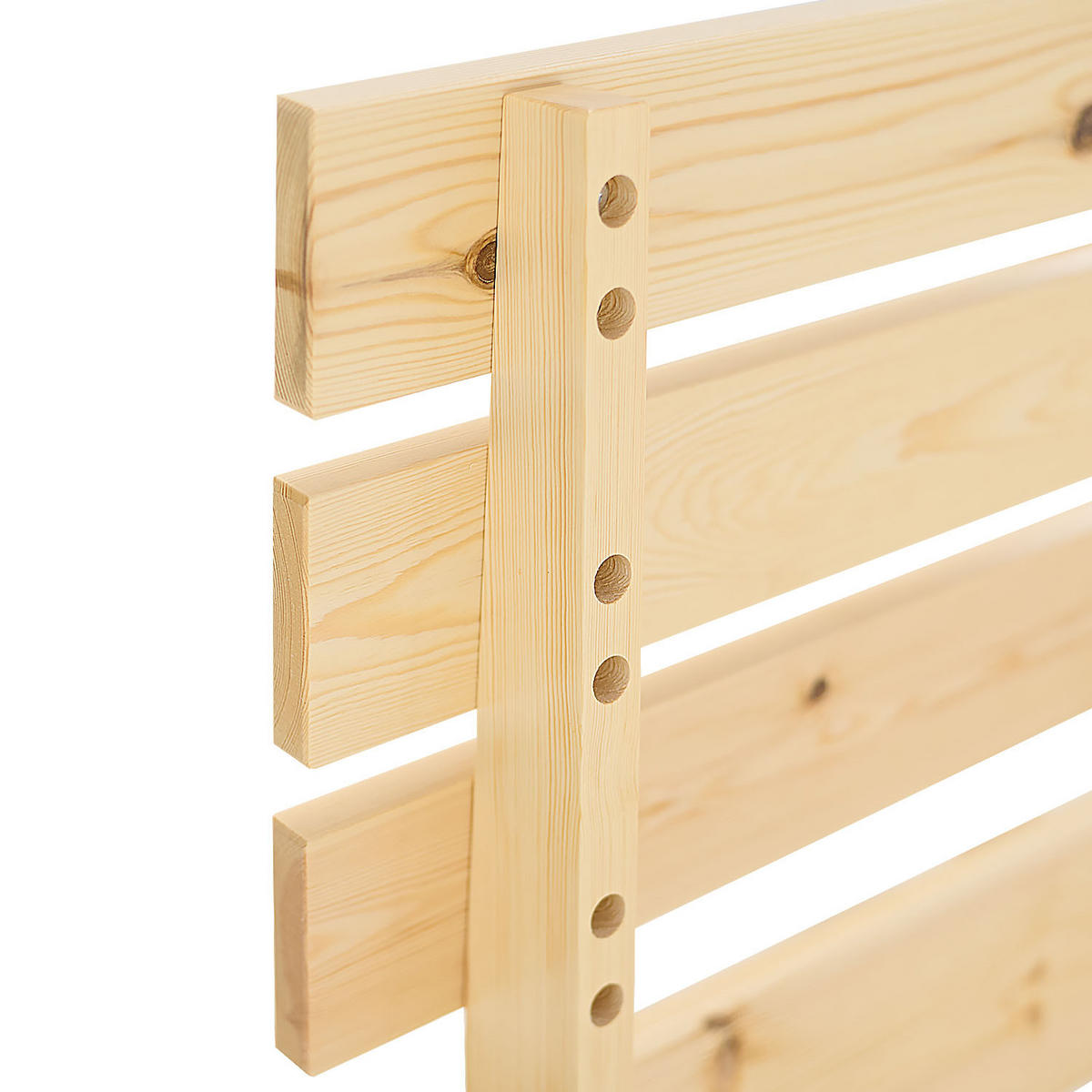 HOLZBETT Natur 180/200 cm Doppelbett mit Matratze - Naturfarben, Holz (180/200cm) - Homestyle4u