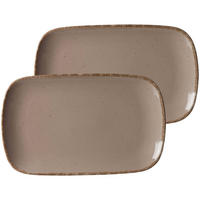 PLATTEN Casa Grau 33 x 20 cm 2er Set - Grau, Keramik (20/3/33cm) - Ritzenhoff Breker