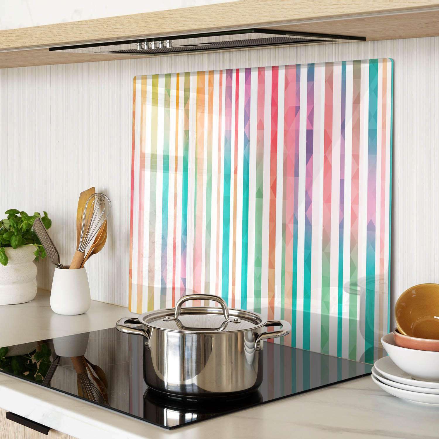 GLASPLATTE 60x52 cm Regenbogen - Multicolor, Glas (60/0.4/52cm) - TULUP