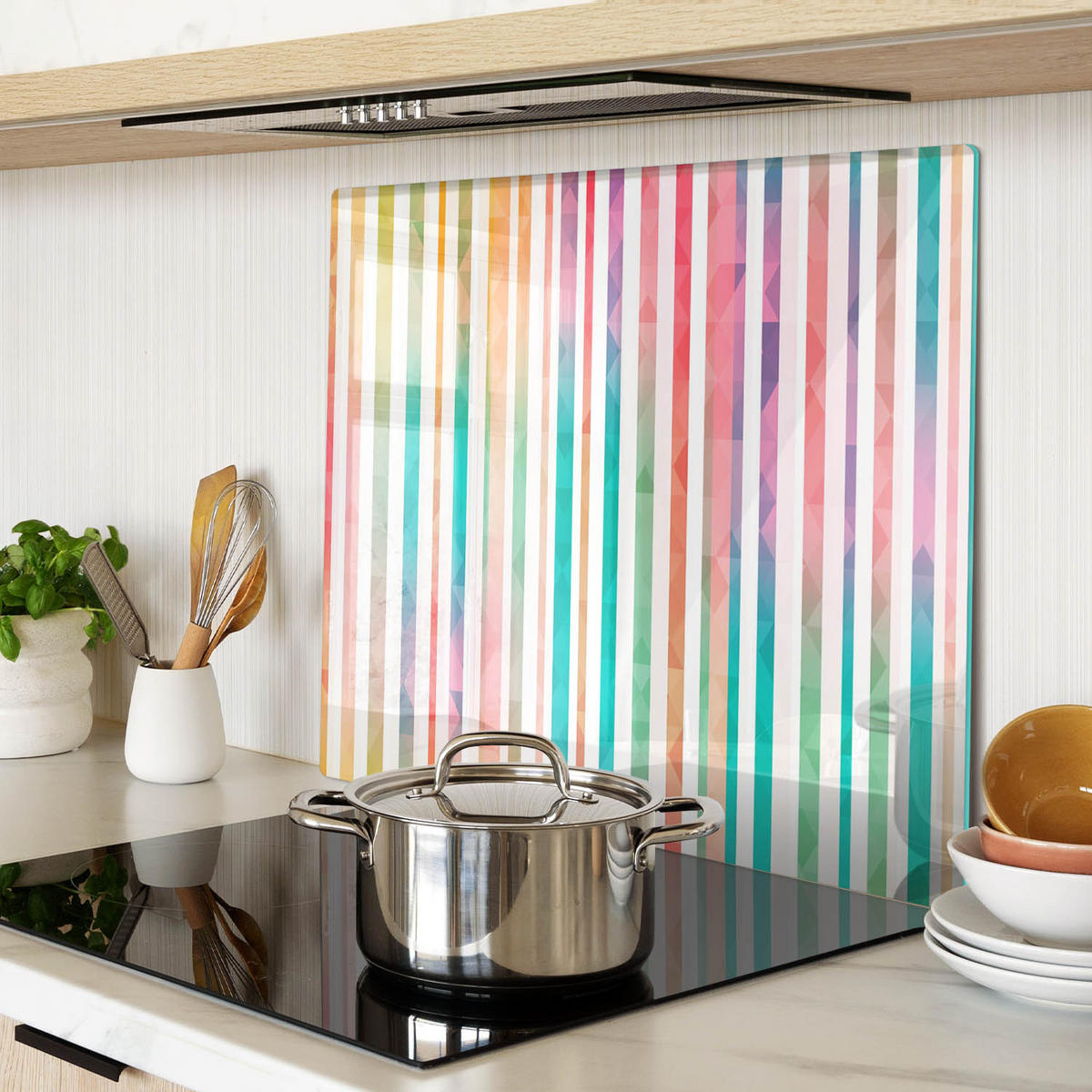 GLASPLATTE 60x52 cm Regenbogen - Multicolor, Glas (60/0.4/52cm) - TULUP