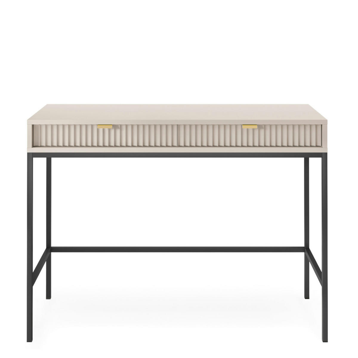 SCHMINKTISCH NANAIMO TOA1-2S Profilierte Fronten, Kaschmir - Kaschmir, Holzwerkstoff/Kunststoff (104/77/50cm) - Komodee