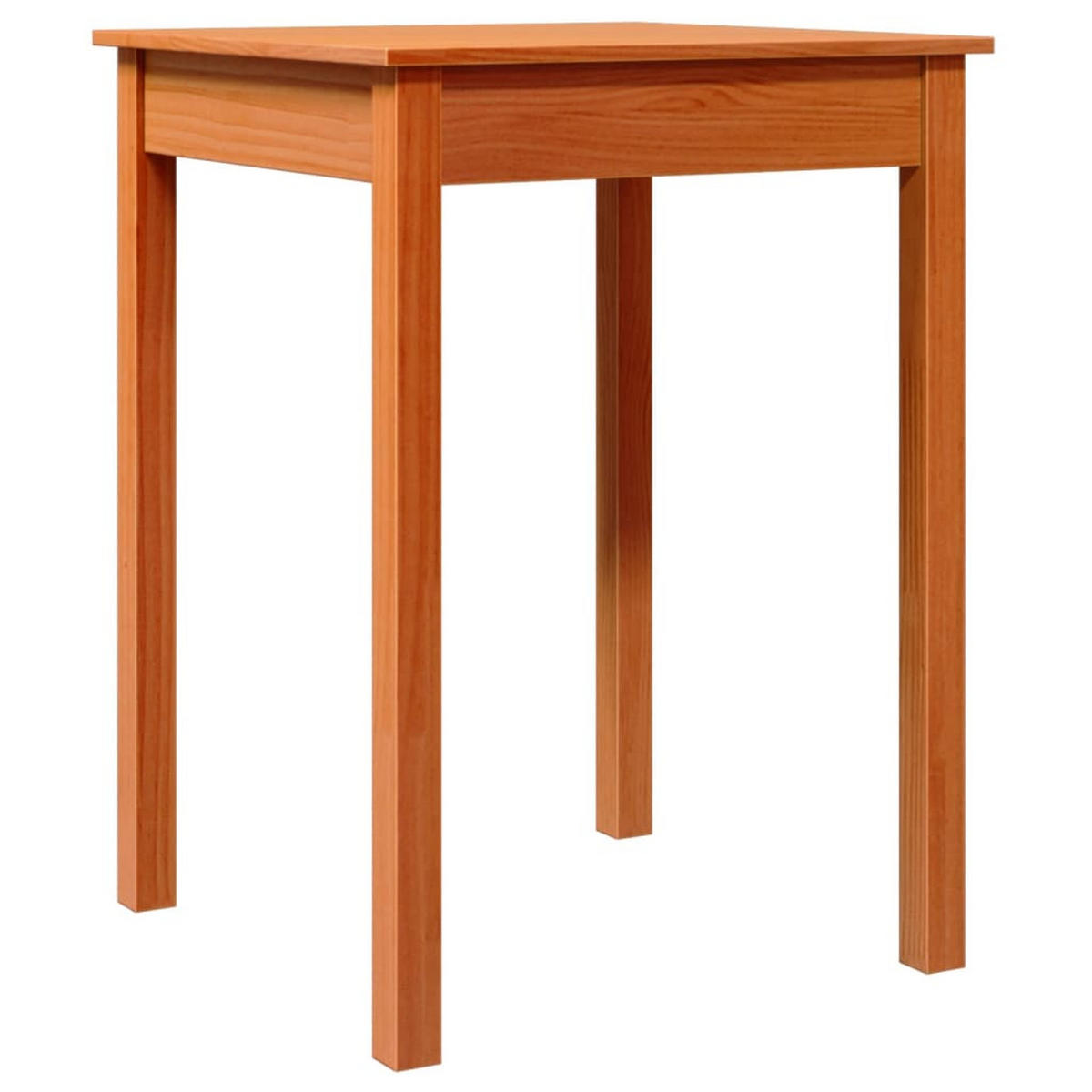 ESSTISCH Wachsbraun 55/55/75 Cm Massivholz Kiefer - Braun, Holz (55/55/75cm) - vidaXL