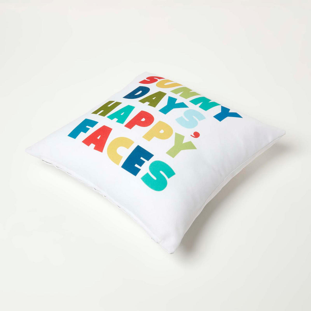 OUTDOOR-KISSEN 2er-Set 45/45 cm – Sunny Days, Happy Faces - Multicolor, Textil (45/45cm) - Homescapes
