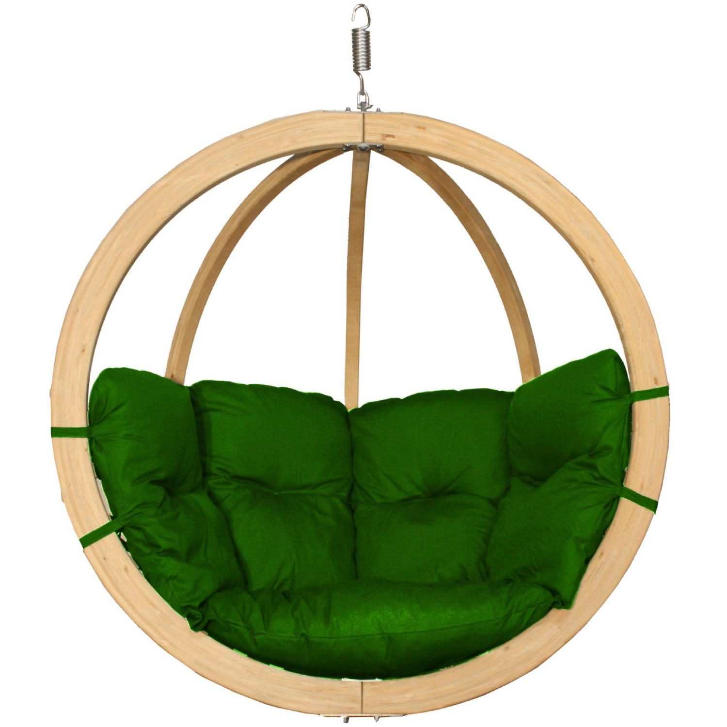 HÄNGESESSEL HIGLO ,Grün - Grün, Holz/Textil (120/82/120cm) - KONSIMO®