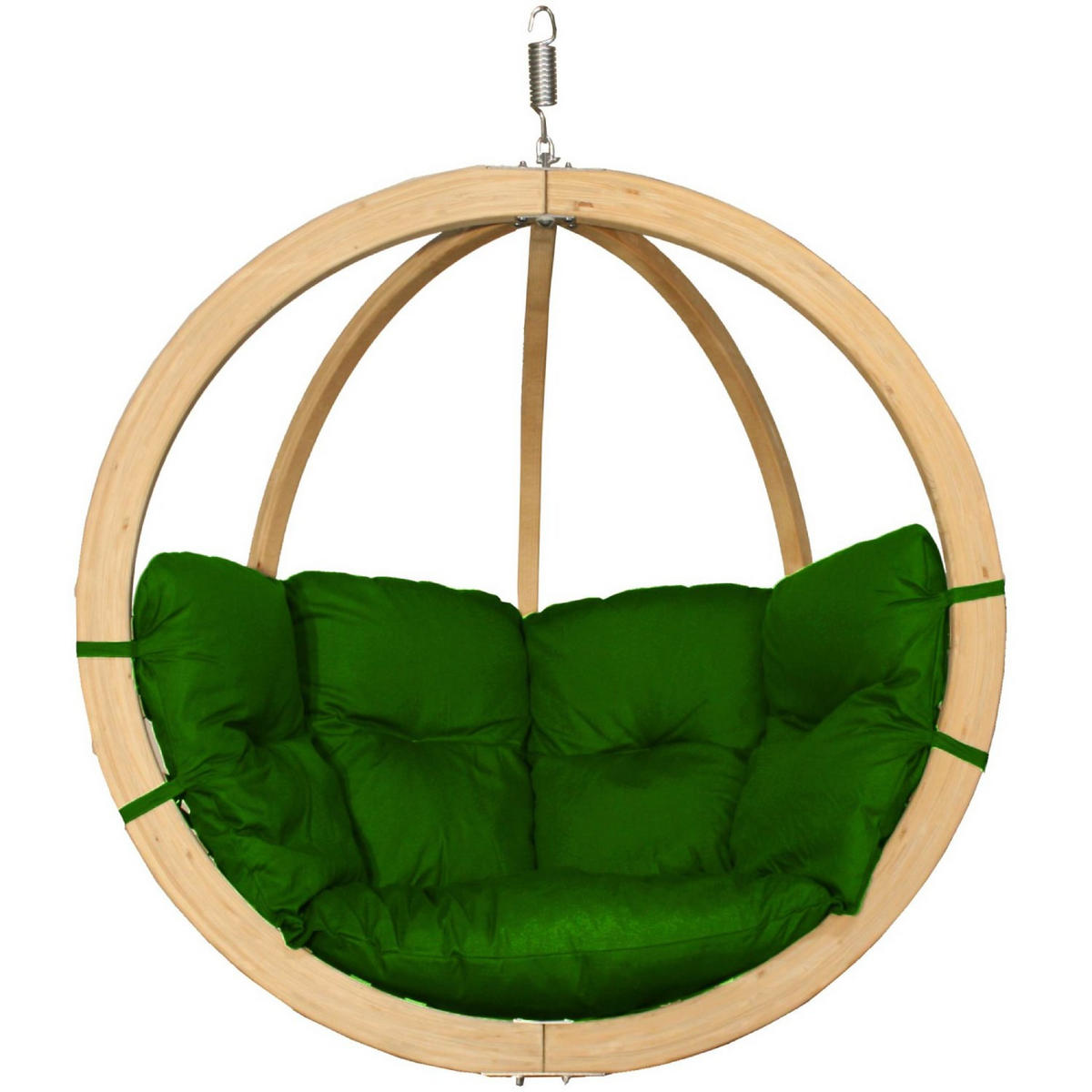 HÄNGESESSEL HIGLO ,Grün - Grün, Holz/Textil (120/82/120cm) - KONSIMO®