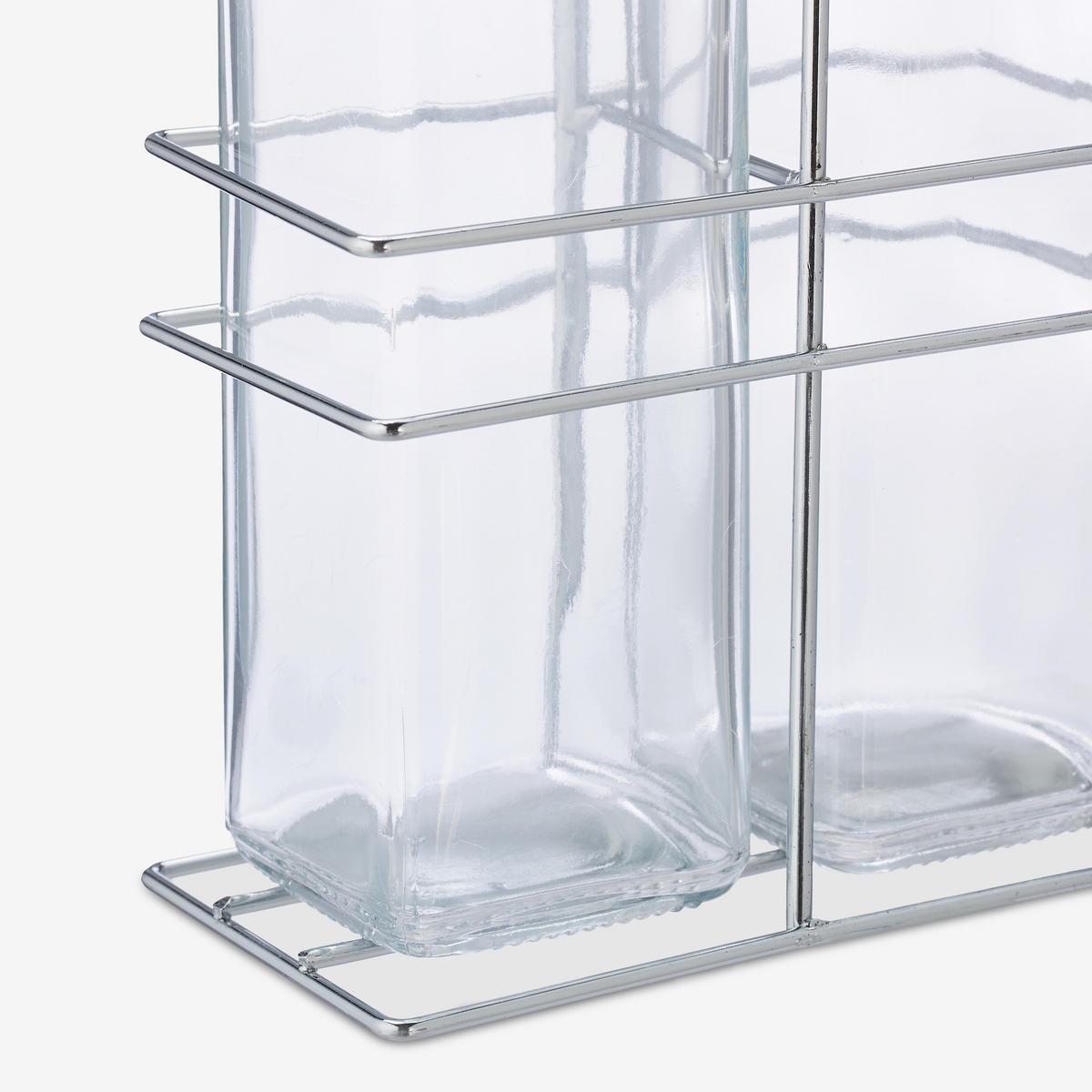 ÖLSPENDER-SET - Transparent, Glas/Kunststoff (13.5/34/7.5cm) - Relaxdays