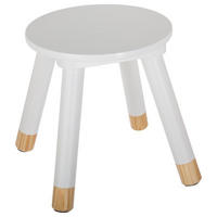 KINDERHOCKER Holz, Grau, Naturfarbe - Weiß, Holzwerkstoff (24/26/24cm) - Atmosphera Createur d´interieur