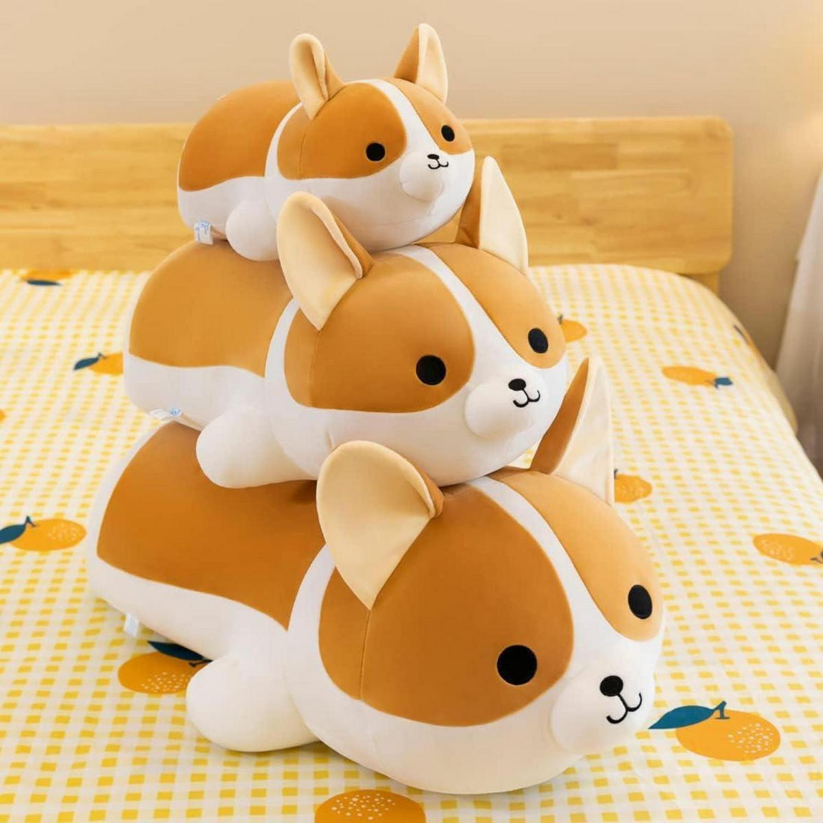 PLÜSCHKISSEN Corgi Hund 60 cm - Braun, Textil (10.2/12.7cm)