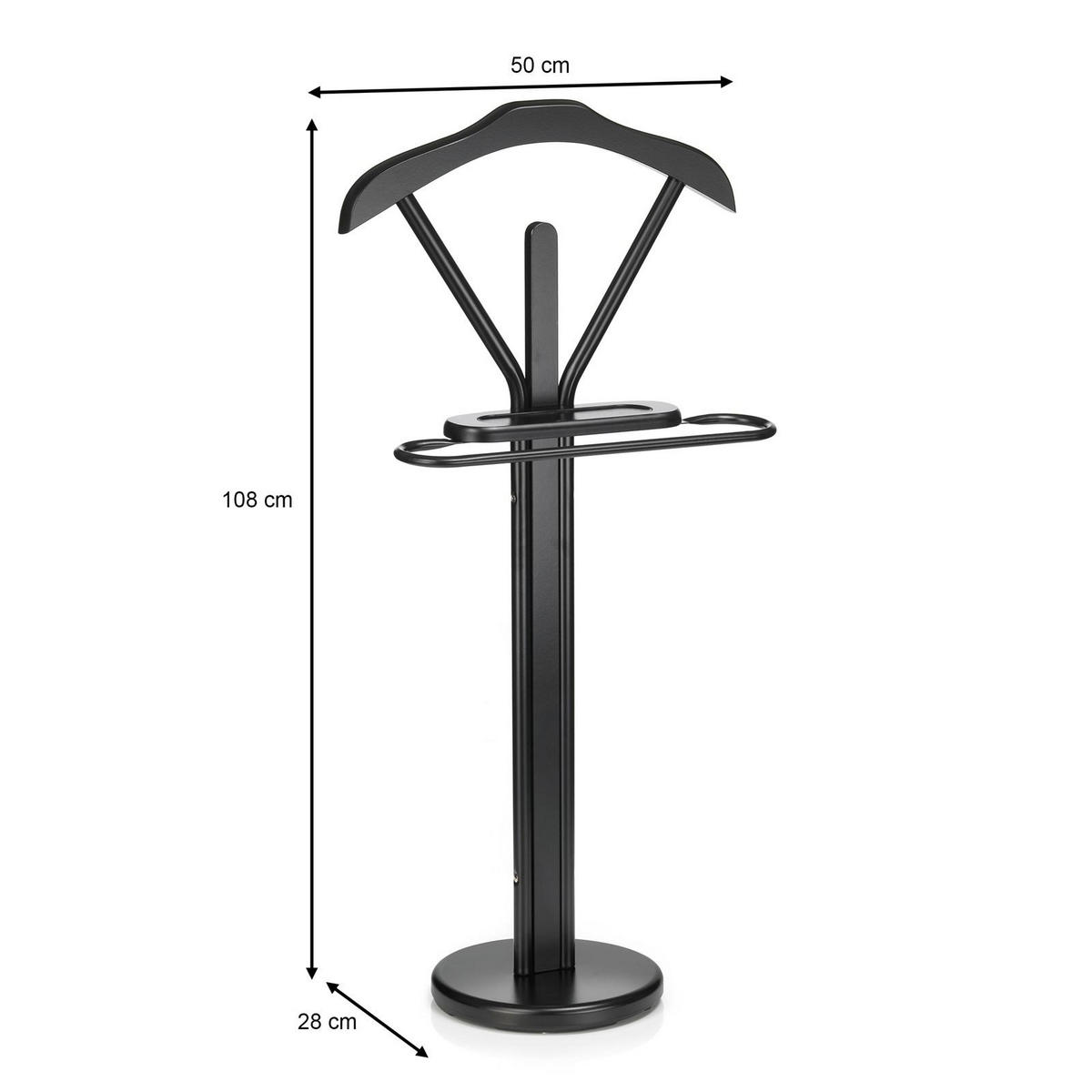 HERRENDIENER MATTEO - Schwarz, Metall (50/108/28cm) - IDIMEX