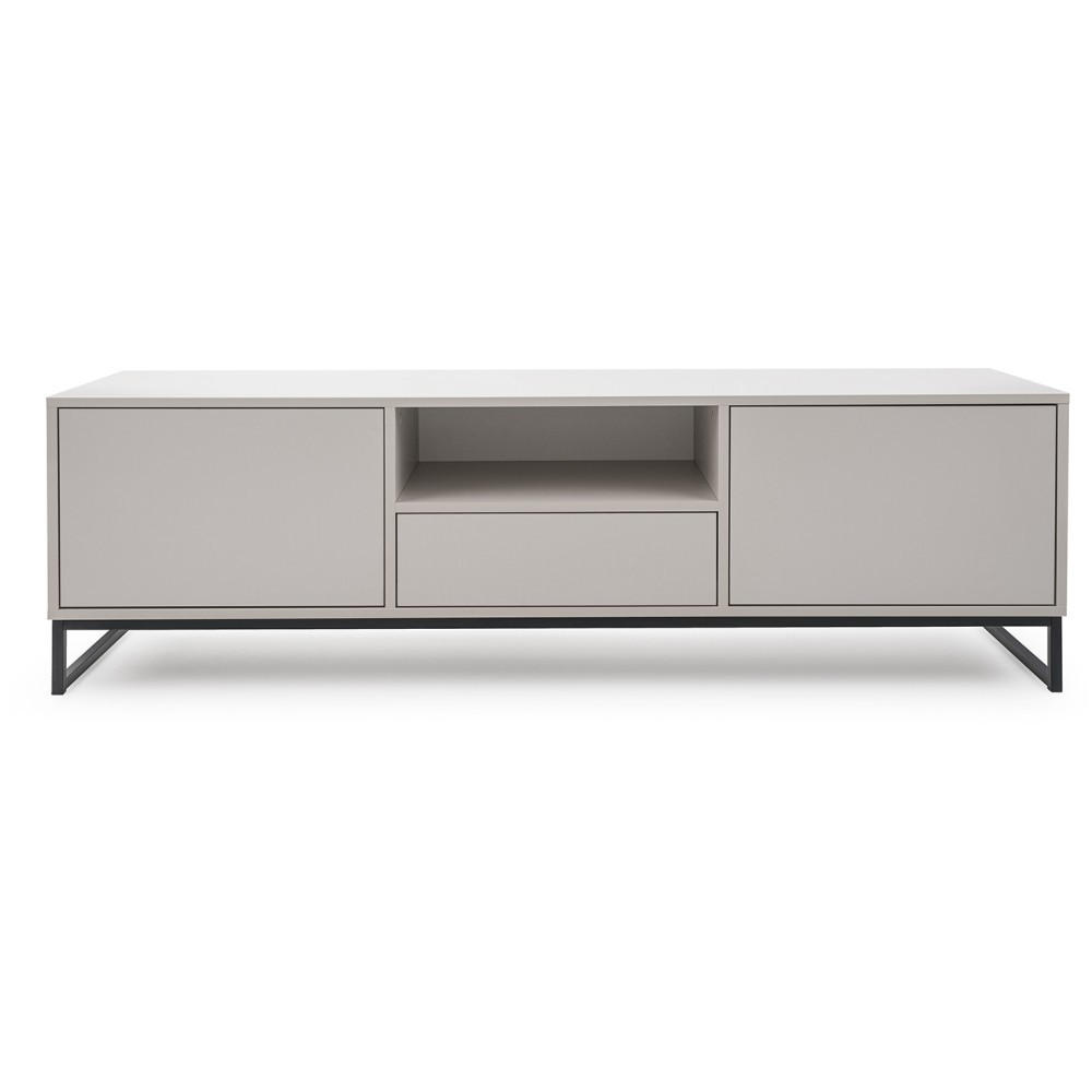 Beautysofa NÍZKÁ komoda Giana se 2 dvířky a zásuvkou, 160 cm, béžová písková