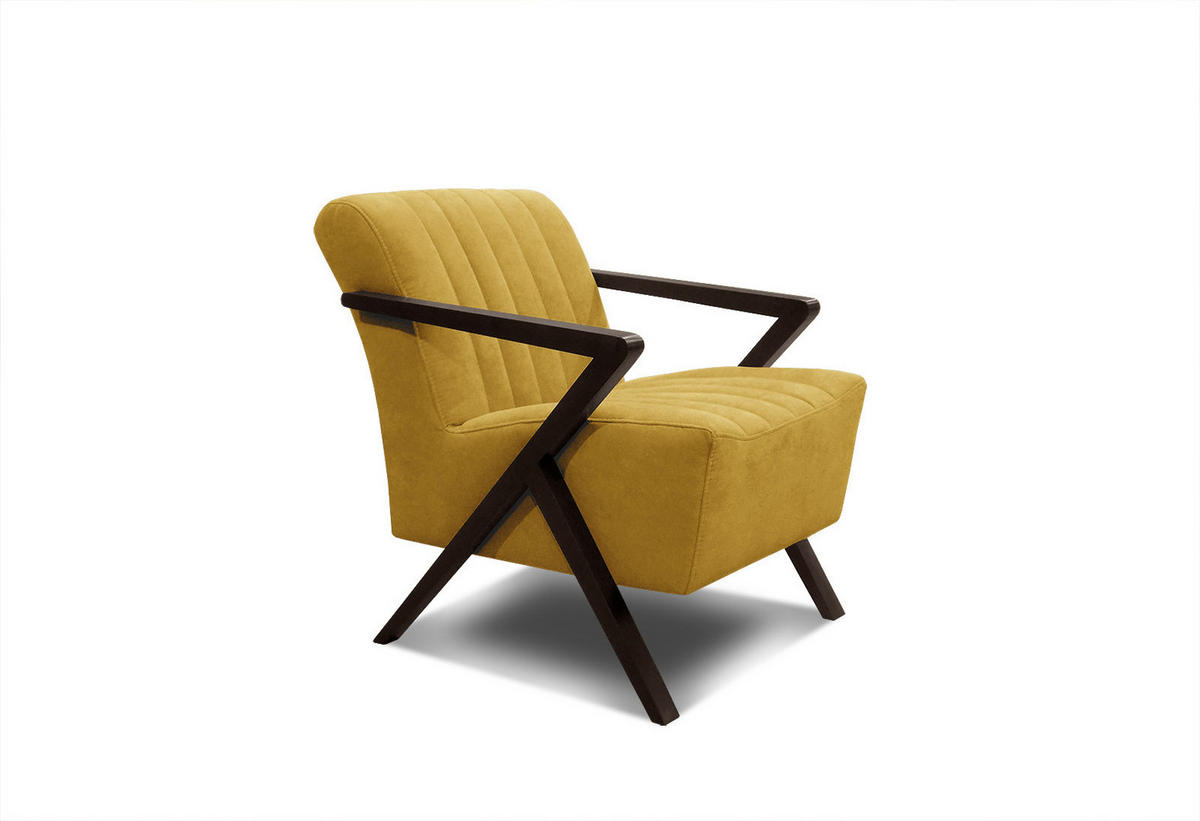 SESSEL LEBRON, gelb - Gelb, Holzwerkstoff/Textil (65/82/79cm) - Courtois Laville