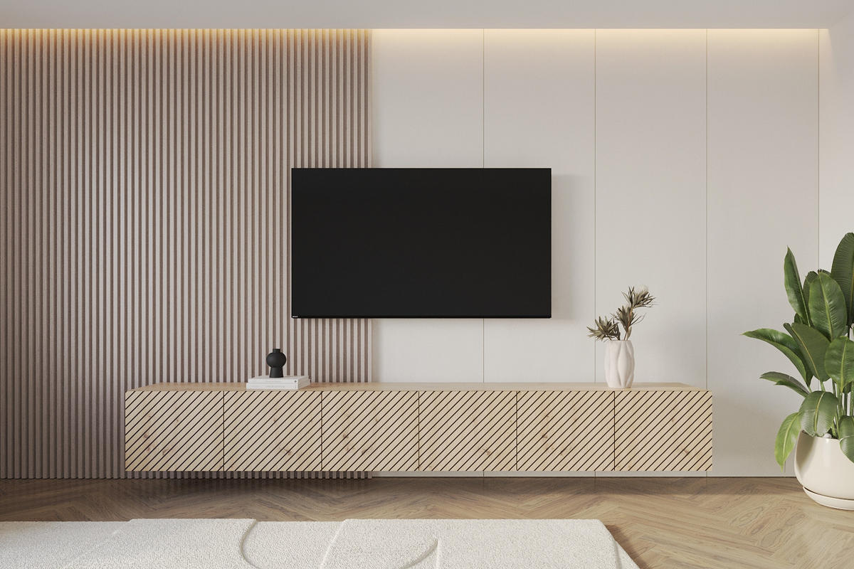 LOWBOARD SENI-W 3x100x40x41 cm - Artisan - Eiche Artisan, Holzwerkstoff (300/40/41cm) - ALTDECOR