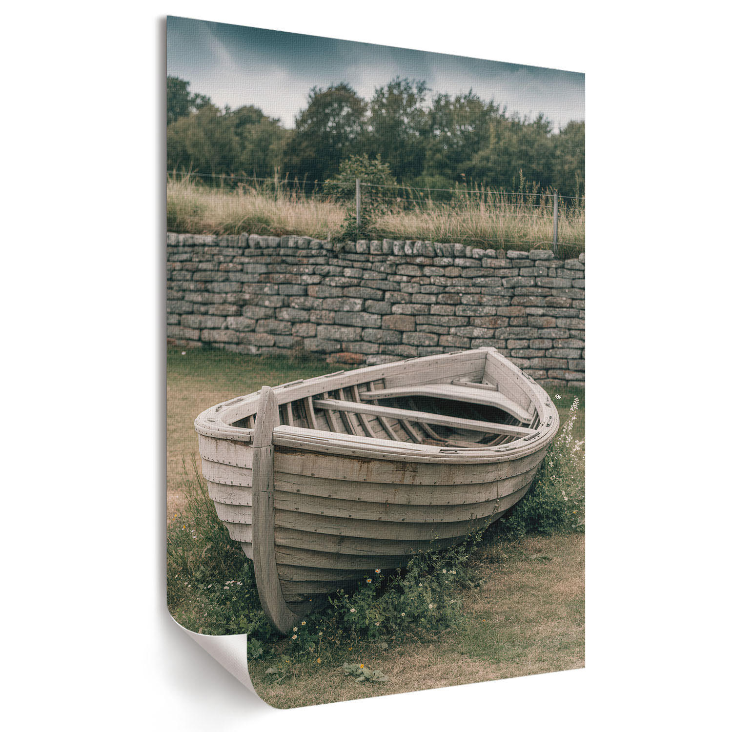 POSTER - 21x29 cm - Artland - Altes Boot - Grau, Textil (21/29.7/0.1cm) - TULUP