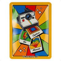 BLECHSCHILD 15/20 cm Polaroid - Capture the Moment - Multicolor, Metall (15/20/0.5cm) - Nostalgic-Art