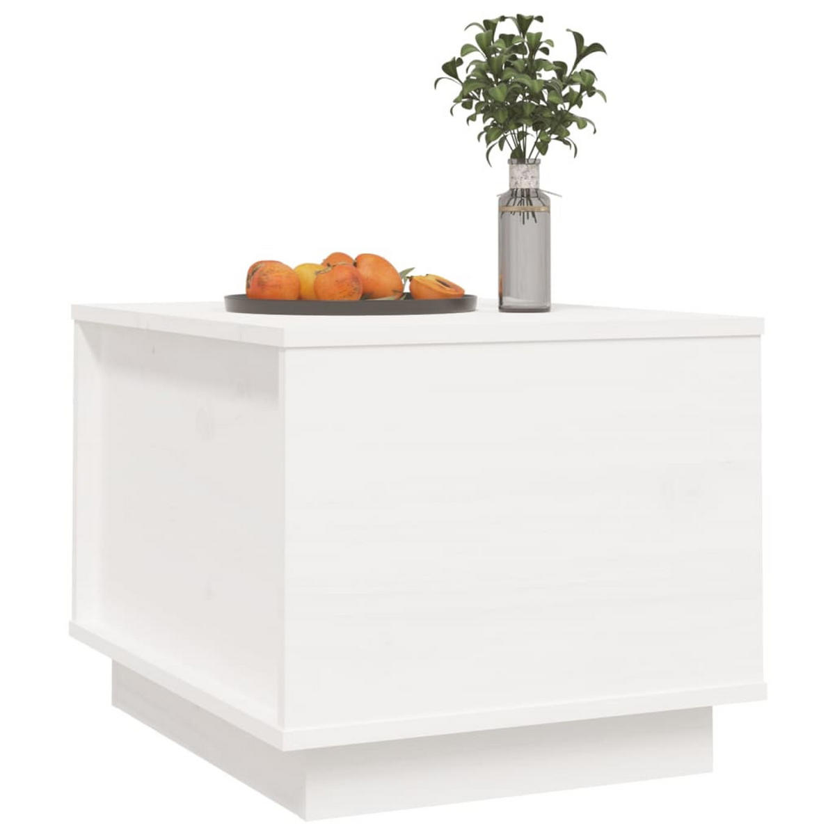 COUCHTISCH Weiß 40x50x35 cm Massivholz Kiefer - Weiß, Holz (40/50/35cm) - furnicato