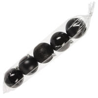 CHRISTBAUMKUGEL Santa Lila Schwarz 7/7/7 cm Kunstoff - Schwarz, Kunststoff (7/7/7cm) - Mondex