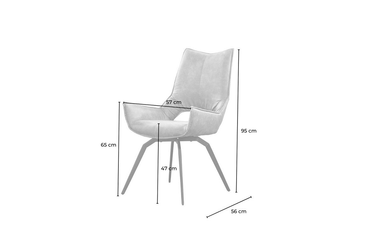 DREHSTUHL SIVO Anthrazit Webstoff - Anthrazit, Textil (57/95/56cm) - KAWOLA