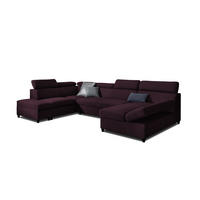 WOHNLANDSCHAFT Schlafsofa Anton - Violett, Holzwerkstoff/Textil (342/96/205cm) - Fun Möbel