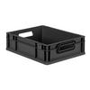 EUROBOX NextGen Color 12x30x40 cm 11 Liter Griffe schwarz offen, Schwarz - Anthrazit/Schwarz, Kunststoff (30/12/40cm) - PROREGAL