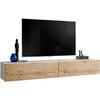 TV-HÄNGEBOARD LORETO, Weiß, Wotan - Eiche Wotan/Weiß, Holzwerkstoff (200/30/41.5cm) - Komodee