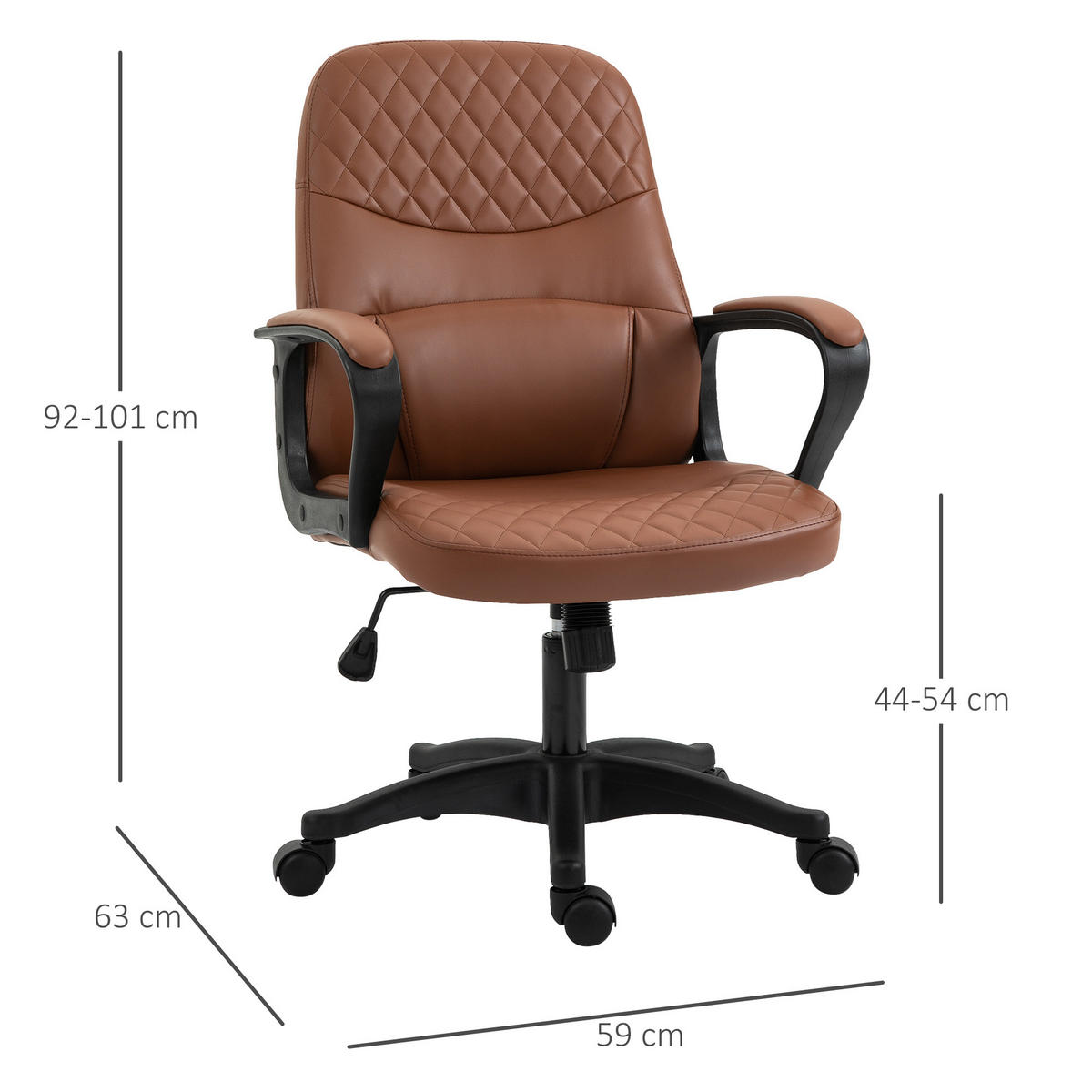 SCHAUKELSTUHL, 2 Massagepunkte, USB, Kunstleder, braun, 59x63x92-101cm - Multicolor, Holzwerkstoff (59/101/63cm) - FORIOUS