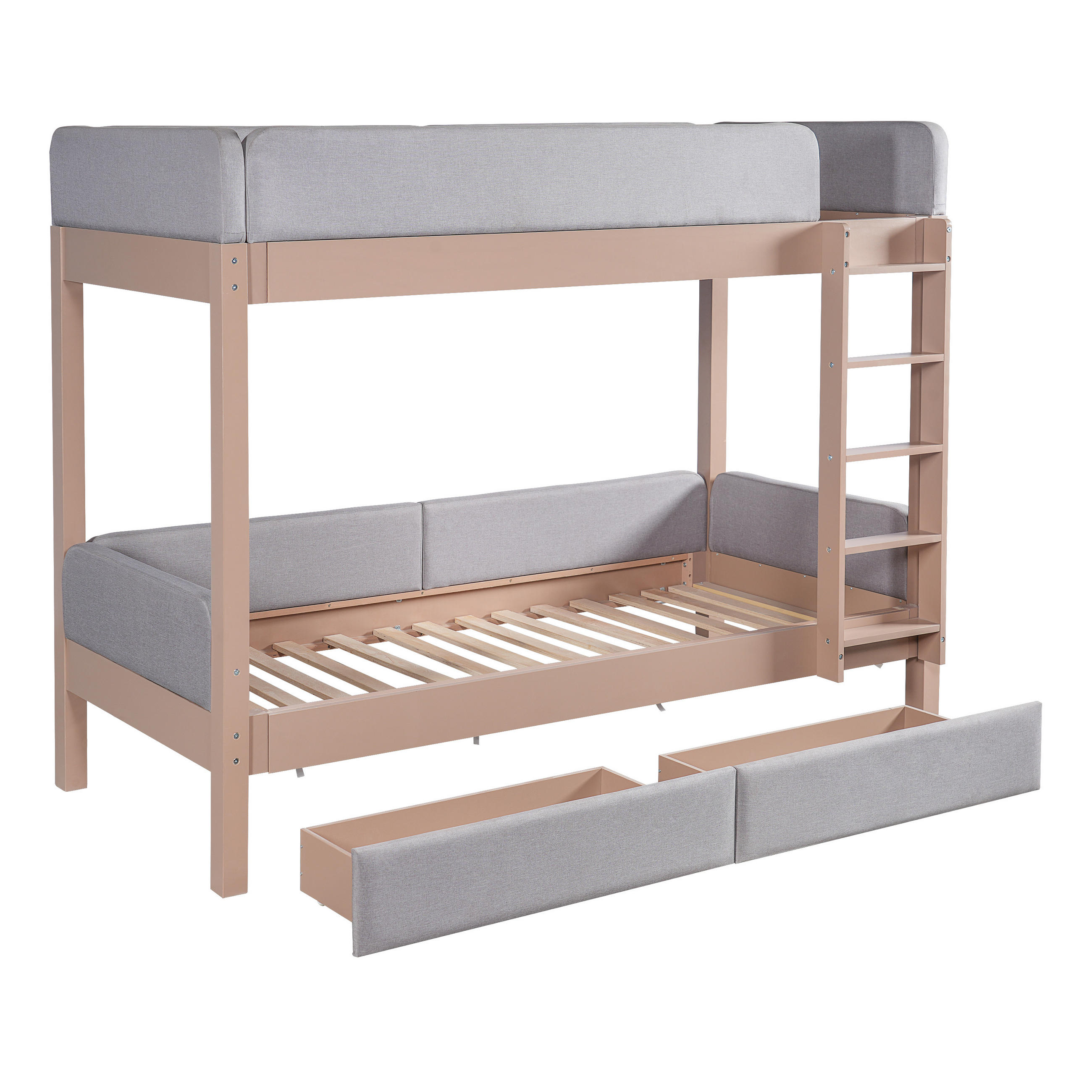Oxeza Etagenbett Grau 90x200 cm
