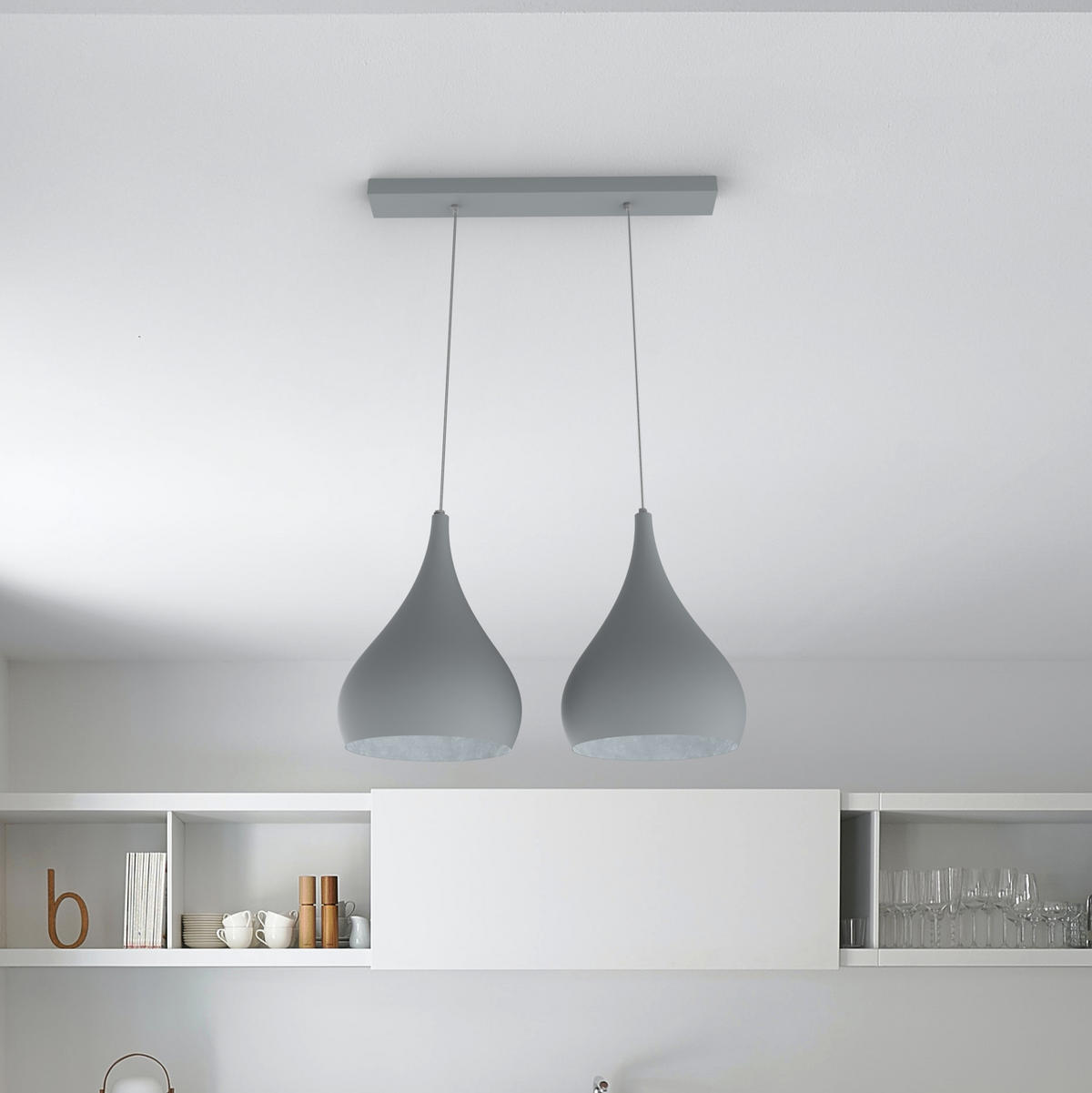 HÄNGELEUCHTE - Grün, Metall (55/25/55cm) - Lumicom