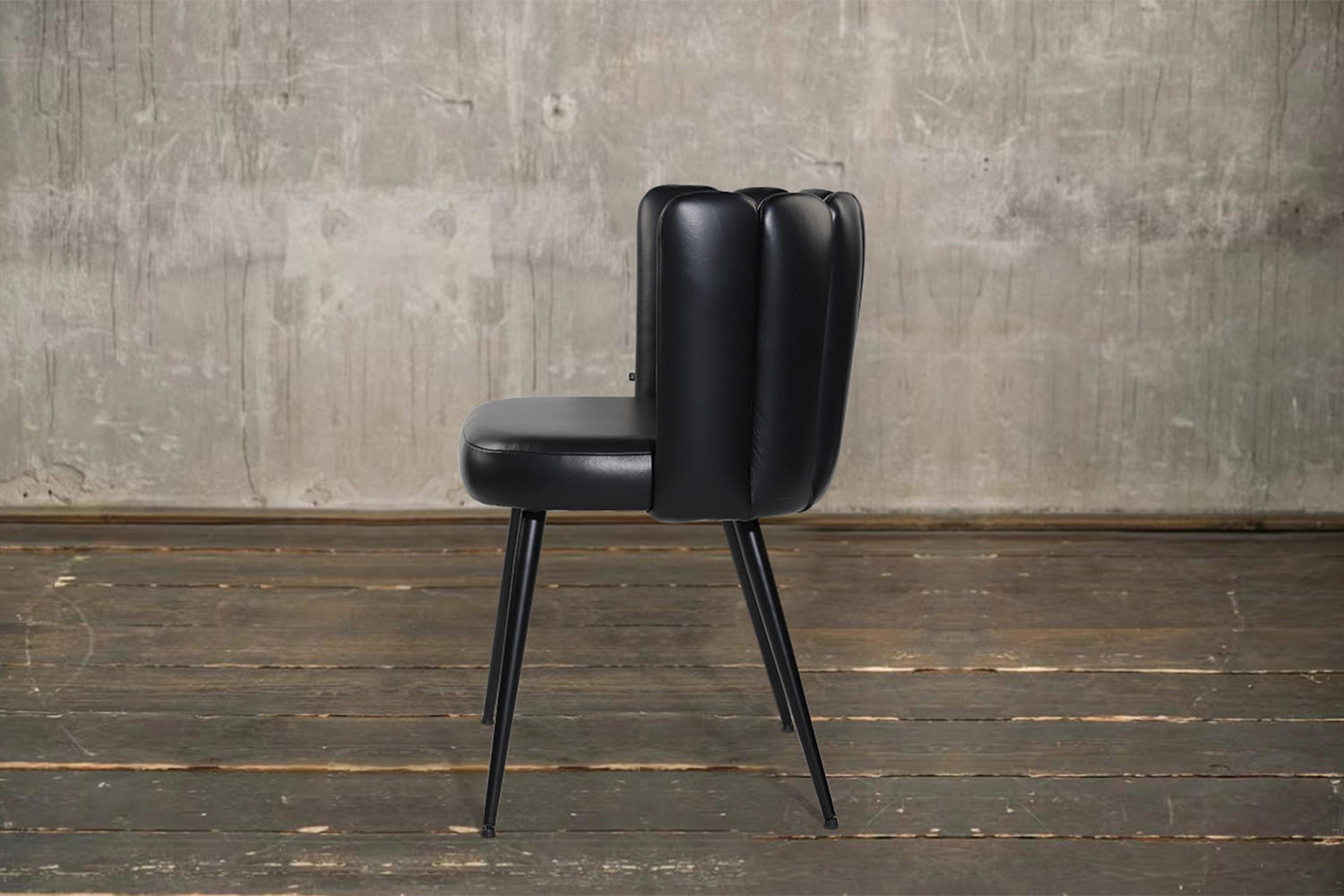 ESSZIMMERSTUHL JADA Schwarz Leder - Schwarz, Leder (59/79/55cm) - KAWOLA