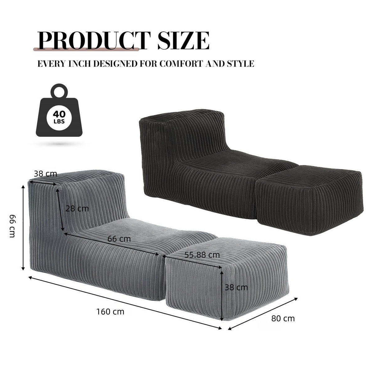 SCHLAFSOFA modular 160 x 79 x 66 cm Flannelette Light Grey - Hellgrau, Kunststoff (80/66/160cm) - Beauniv