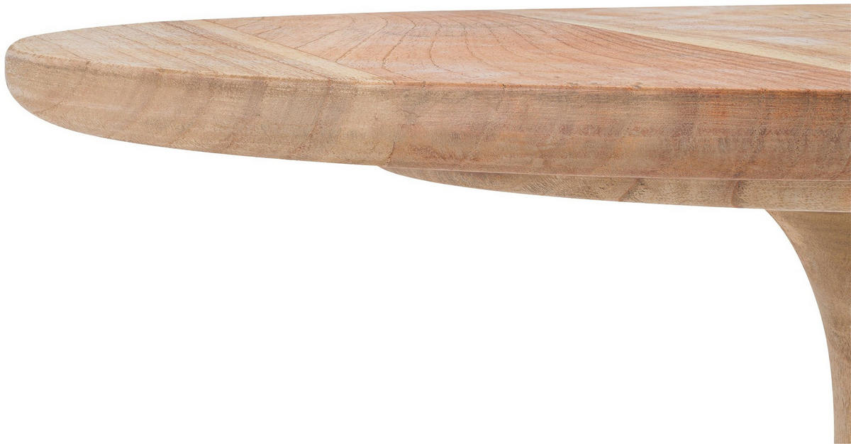 BEISTELLTISCH rund 60 cm Holz Natura - Eukalyptusholzfarben, Holz (60/60/65cm) - CLP