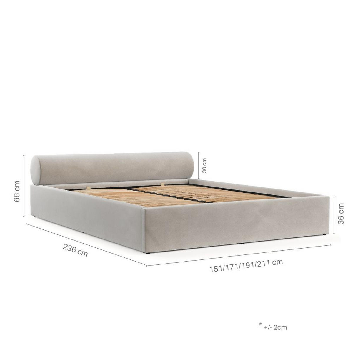 POLSTERBETT Solvo mit Stauraum 160/200 cm Stahl im Kronos Stoff - Schwarz/Naturfarben, Holz/Holzwerkstoff (160/200cm) - AltaBeds