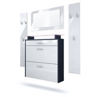 GARDEROBE Malea Fronten in Weiß Hochglanz - Weiß Hochglanz, Holzwerkstoff (180/180/23cm) - Vladon